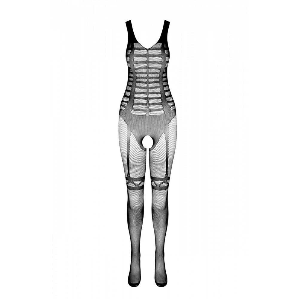 Бодистокинг - Сетчатый телесный бодистокинг-боди с симметричным рисунком Casmir CA005 5