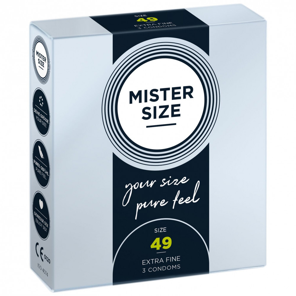 Презервативы - Презервативы Mister Size - pure feel - 49 (3 condoms), толщина 0,05 мм