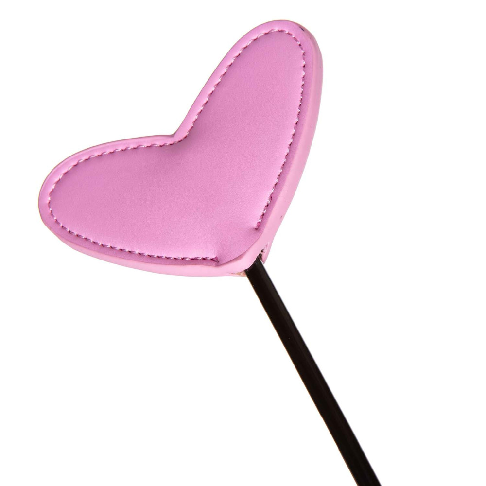 Плети, стеки, флоггеры, тиклеры - Стек в виде сердца DS Fetish с пушком 3