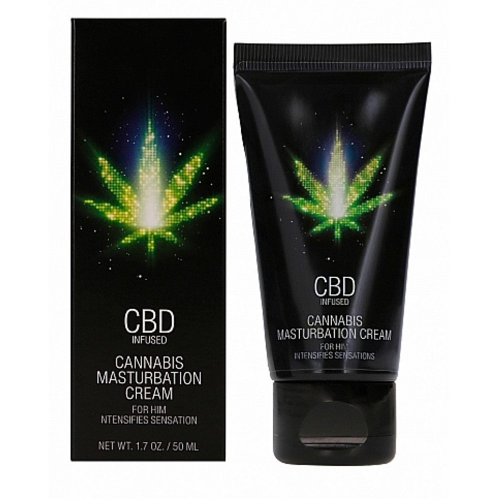 Різне - Стимулюючий крем для чоловіків Shots-CBD Cannabis Masturbation Cream For him, 50 ml