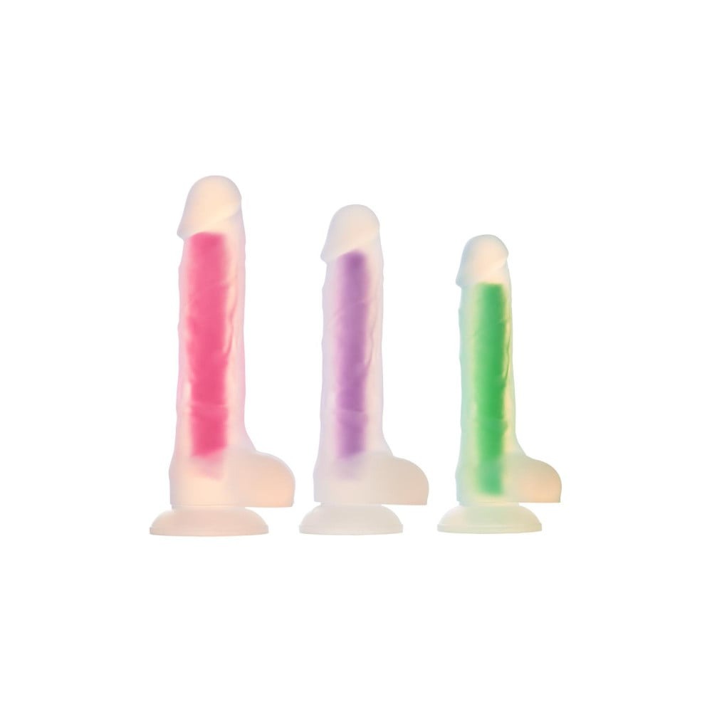 Разное - Фаллоимитатор люминесцентный на присоске Dream Toys RADIANT Glow In The Dark розовый 6