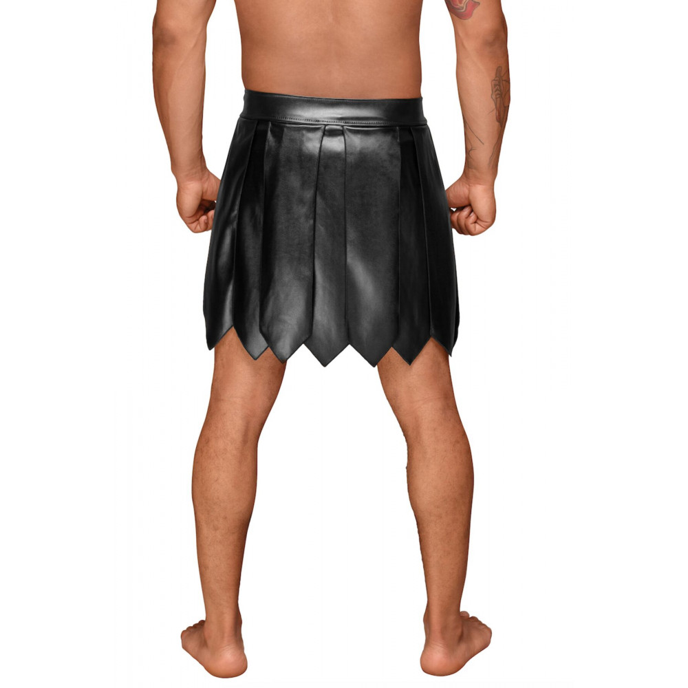 Стринги, трусы и шорты - Мужская юбка гладиатора Noir Handmade H053 Eco leather men's gladiator skirt - L 2