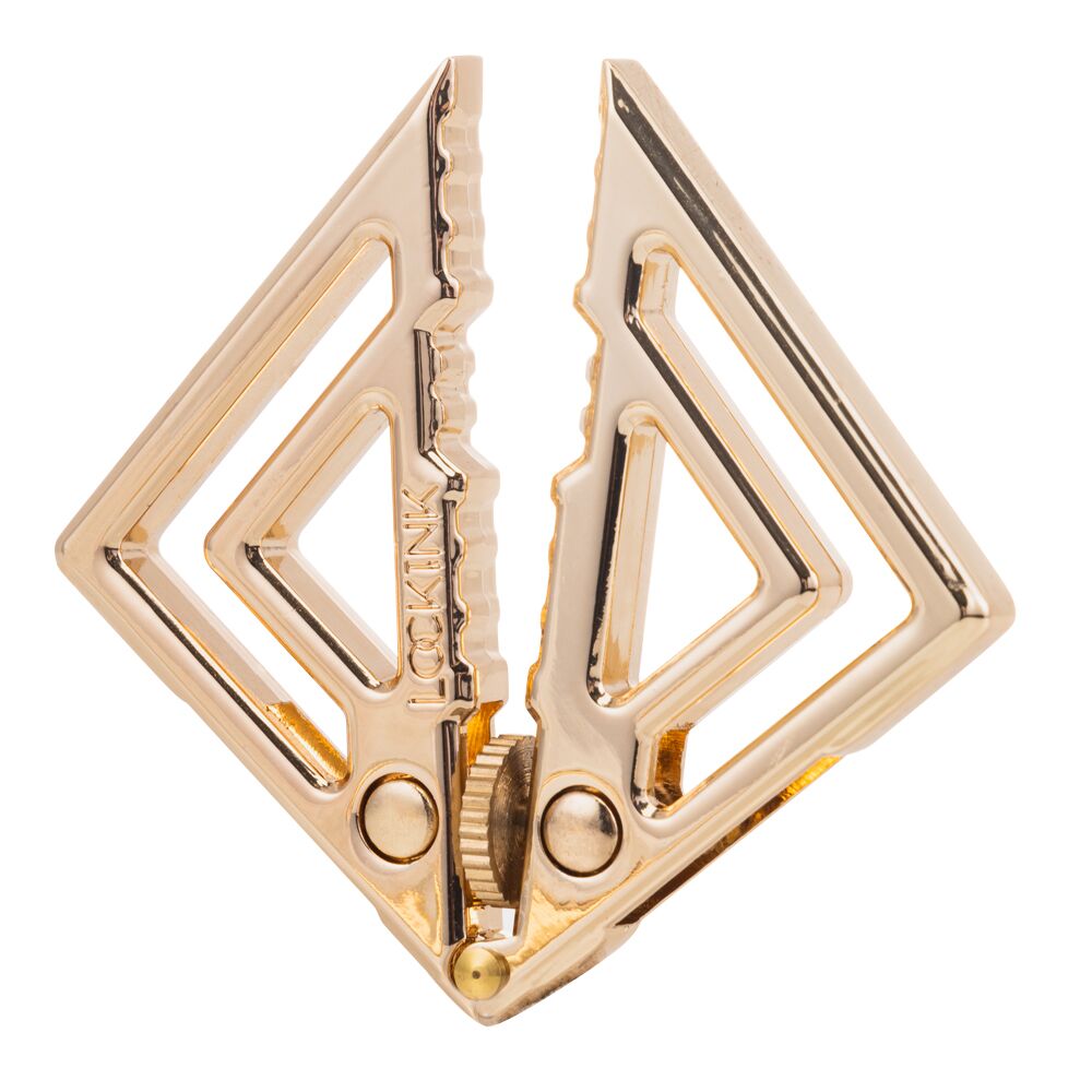 Интимные украшения - Зажимы для сосков с тяжелой подвеской LOCKINK Adjustable Nipple Clamps with Heavy Pendant - Golden 1