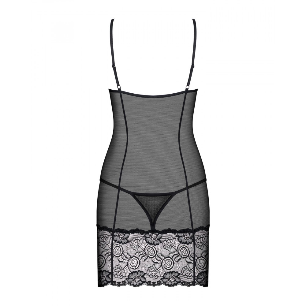 Сексуальные платья - Сорочка Obsessive Alluria chemise & thong S/M 3