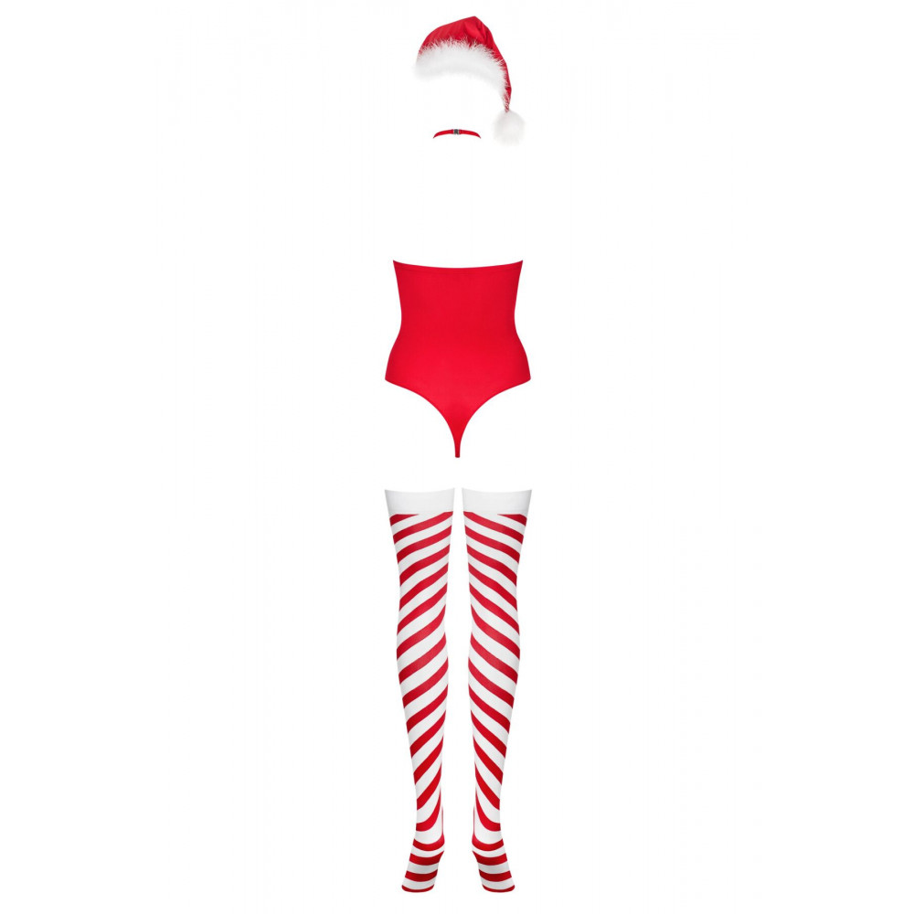 Эротическое боди - Боди Obsessive Kissmas teddy red L/XL 3