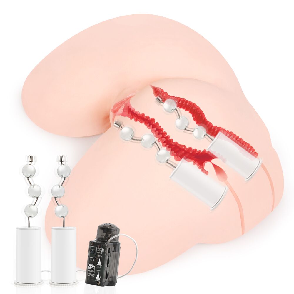 Мастурбаторы с вибрацией - Мастурбатор Kokos 002 Hanna ONAHOLE Real Hips 2WayPlus с вибрацией и массажем 2