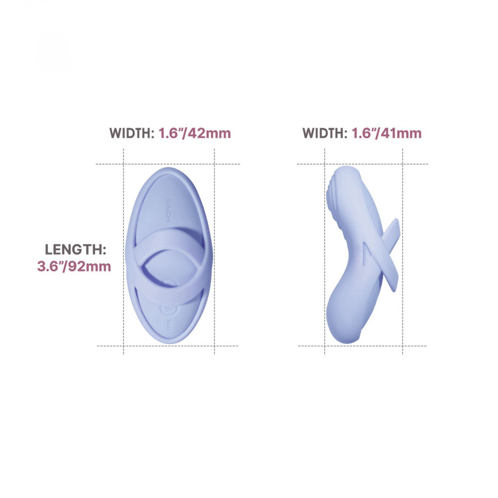 Вибропули и мини-вибраторы - Смарт-вибратор для клитора Svakom Echo 2 Sky Blue, подогрев до 38 °C, съемная насадка на палец 5