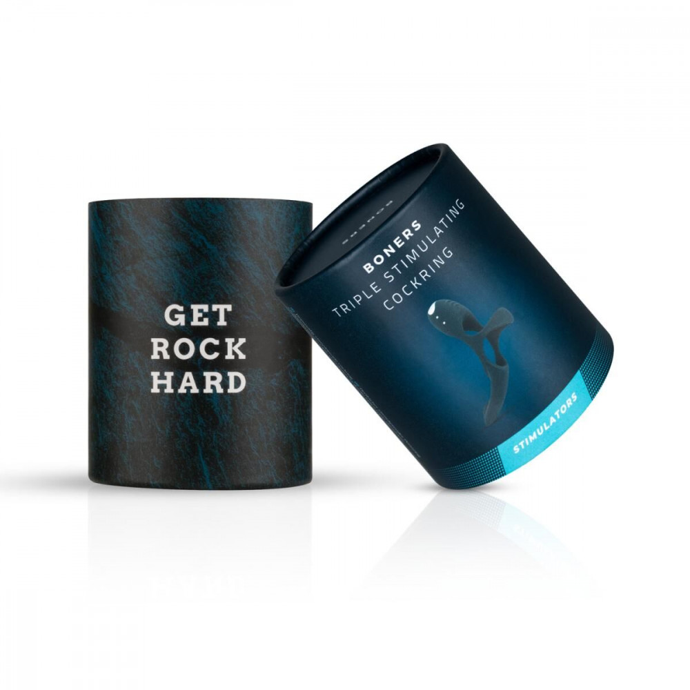 Эрекционные кольца с вибрацией - Эрекционное кольцо Boners Triple Cockring 8