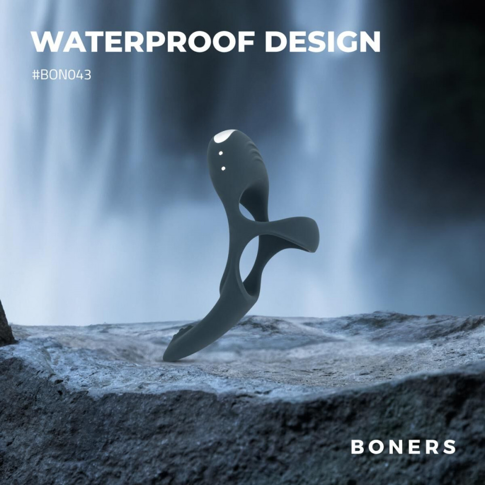 Эрекционные кольца с вибрацией - Эрекционное кольцо Boners Triple Cockring 9