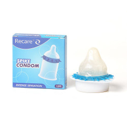 Насадка на член Recare Spike Condom Blue (презерватив с шипами)