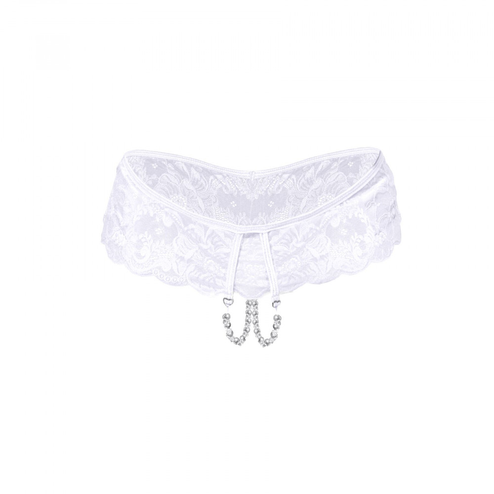 Женское эротическое белье - Сексуальные открытые трусики Art of Sex - Isabell, цвет белый, размер XS-M 1