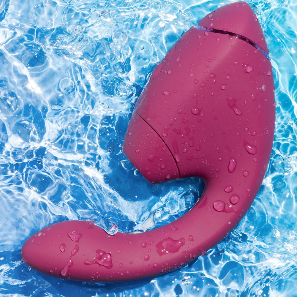 Вакуумный вибратор - Двойной вакуумный клиторальный стимулятор с вибрацией Womanizer Next Duo - Dusky Pink 4