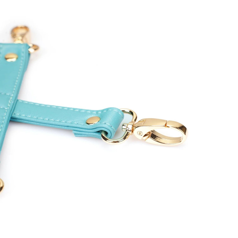 Наручники и ограничения - Крестовина Liebe Seele Blue Lamb leather Hogtie with Velvet Lining 1