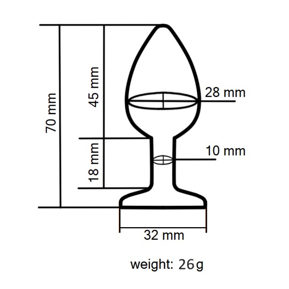Анальные игрушки без вибрации - Силиконовая анальная пробка EGZO - Silicone Purple Round Plug Marine, size S 2