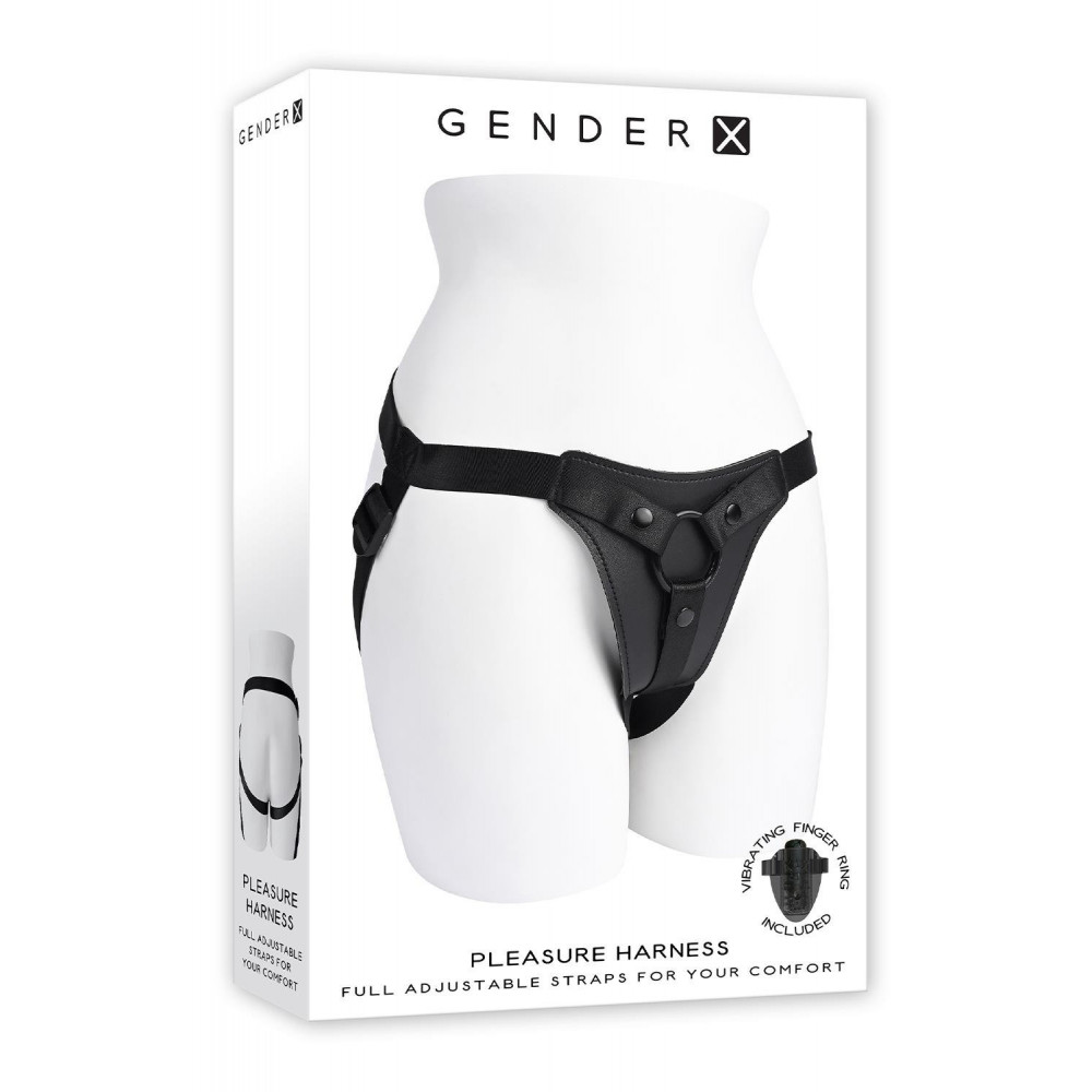 Страпони - Трусики-ремені для страпону Gender X чорні 8