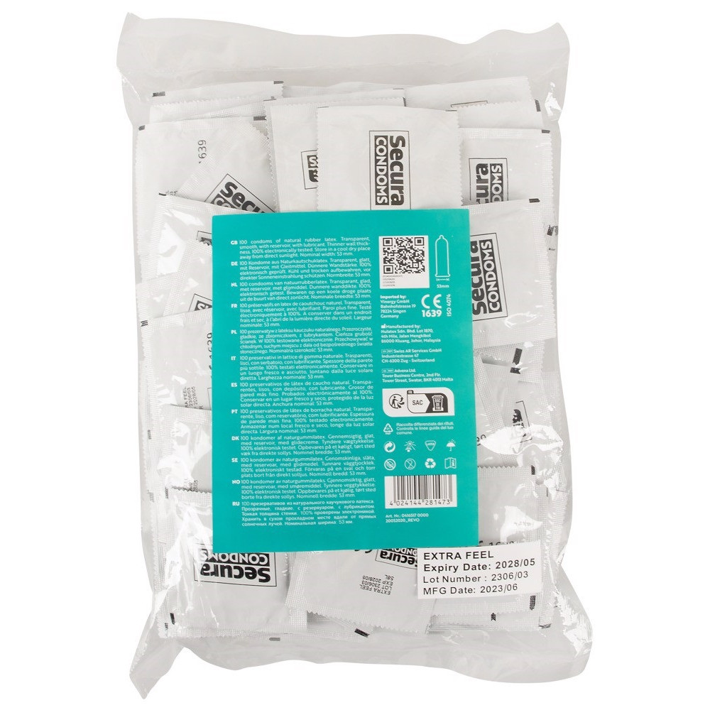 Різне - Ультратонкі презервативи Secura - Extra Feel, №100 1