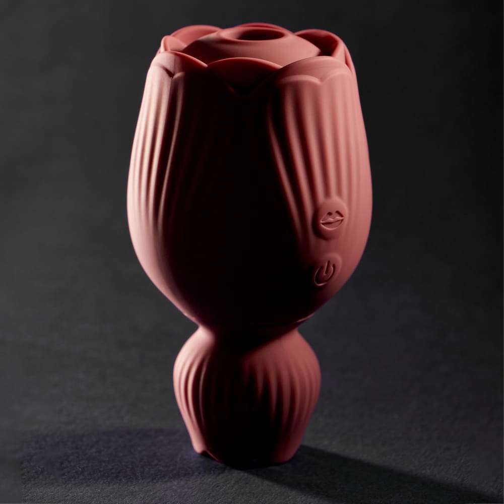 Різне - Вібратор для клітора-квітка двосторонній Sweet Em Velvet Lure, рожевий 7