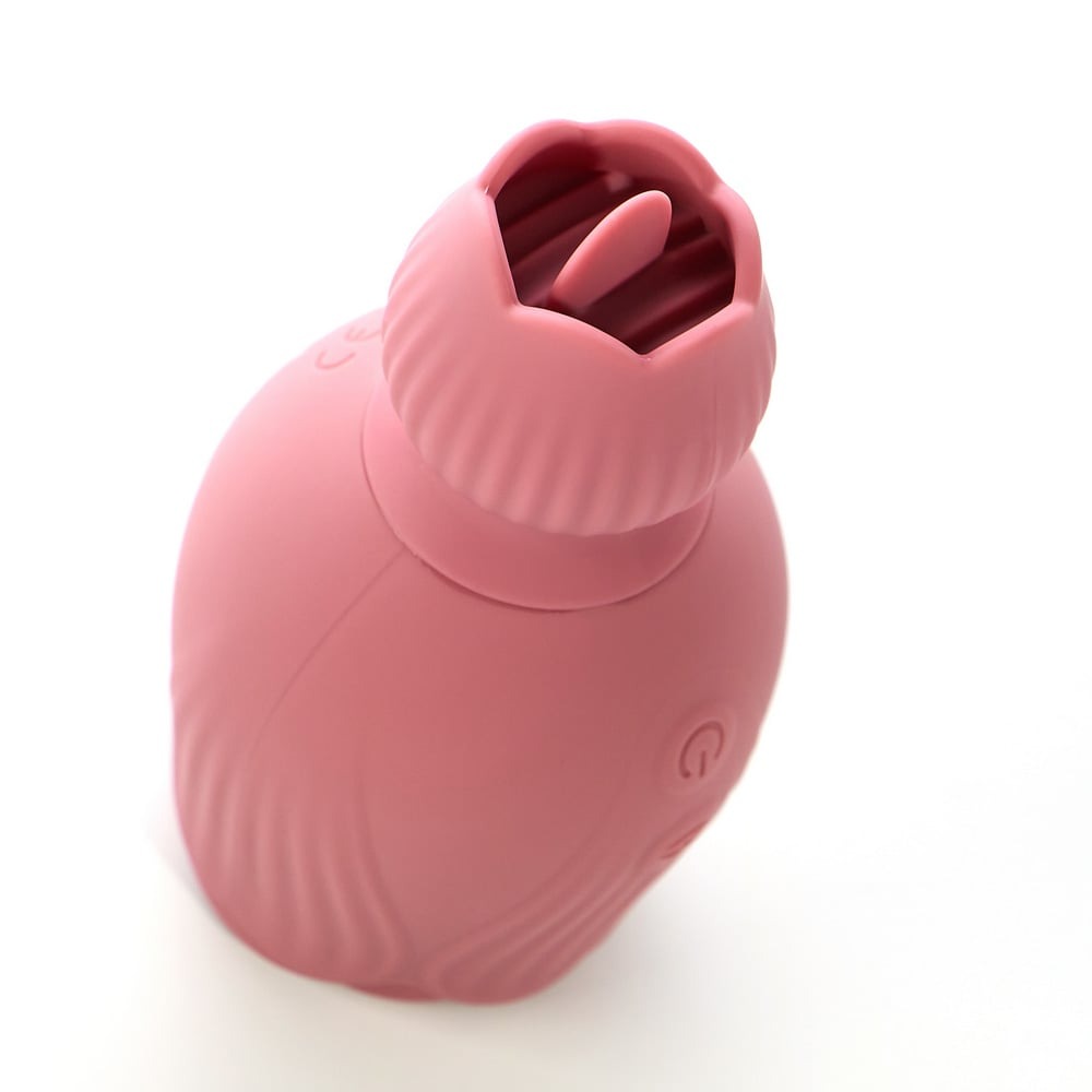 Різне - Вібратор для клітора-квітка двосторонній Sweet Em Velvet Lure, рожевий 4