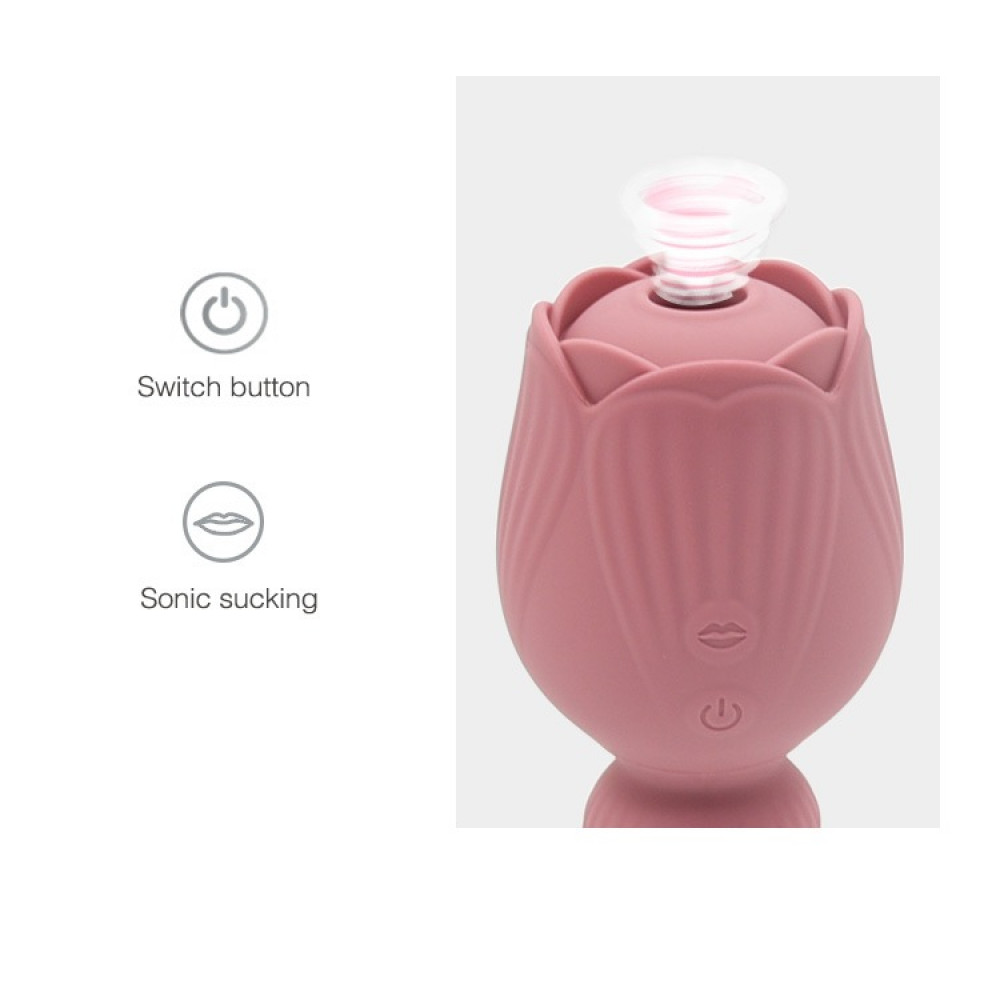 Різне - Вібратор для клітора-квітка двосторонній Sweet Em Velvet Lure, рожевий 10