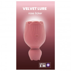 Вібратор для клітора-квітка двосторонній Sweet Em Velvet Lure, рожевий