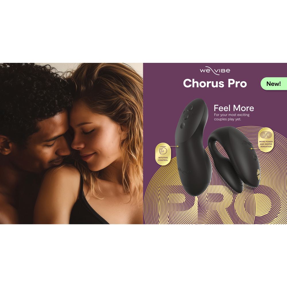 Игрушки для пар - Вибратор для пар We-Vibe Chorus Pro Satin Blackс пультом и приложением, черный 28