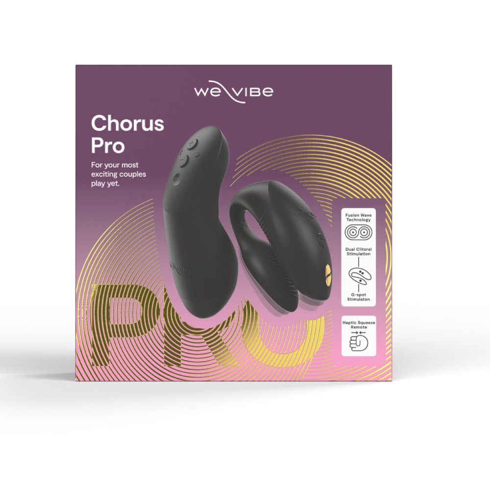 Игрушки для пар - Вибратор для пар We-Vibe Chorus Pro Satin Blackс пультом и приложением, черный 1