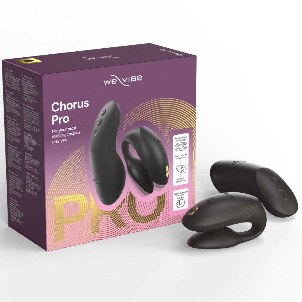 Игрушки для пар - Вибратор для пар We-Vibe Chorus Pro Satin Blackс пультом и приложением, черный 14