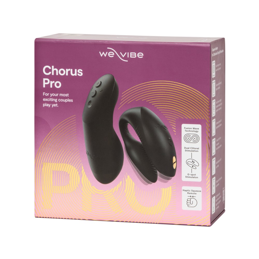 Игрушки для пар - Вибратор для пар We-Vibe Chorus Pro Satin Blackс пультом и приложением, черный 52