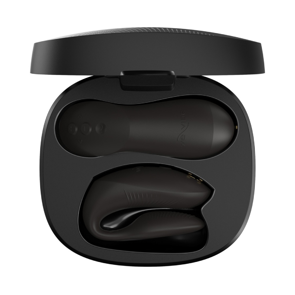Игрушки для пар - Вибратор для пар We-Vibe Chorus Pro Satin Blackс пультом и приложением, черный 9