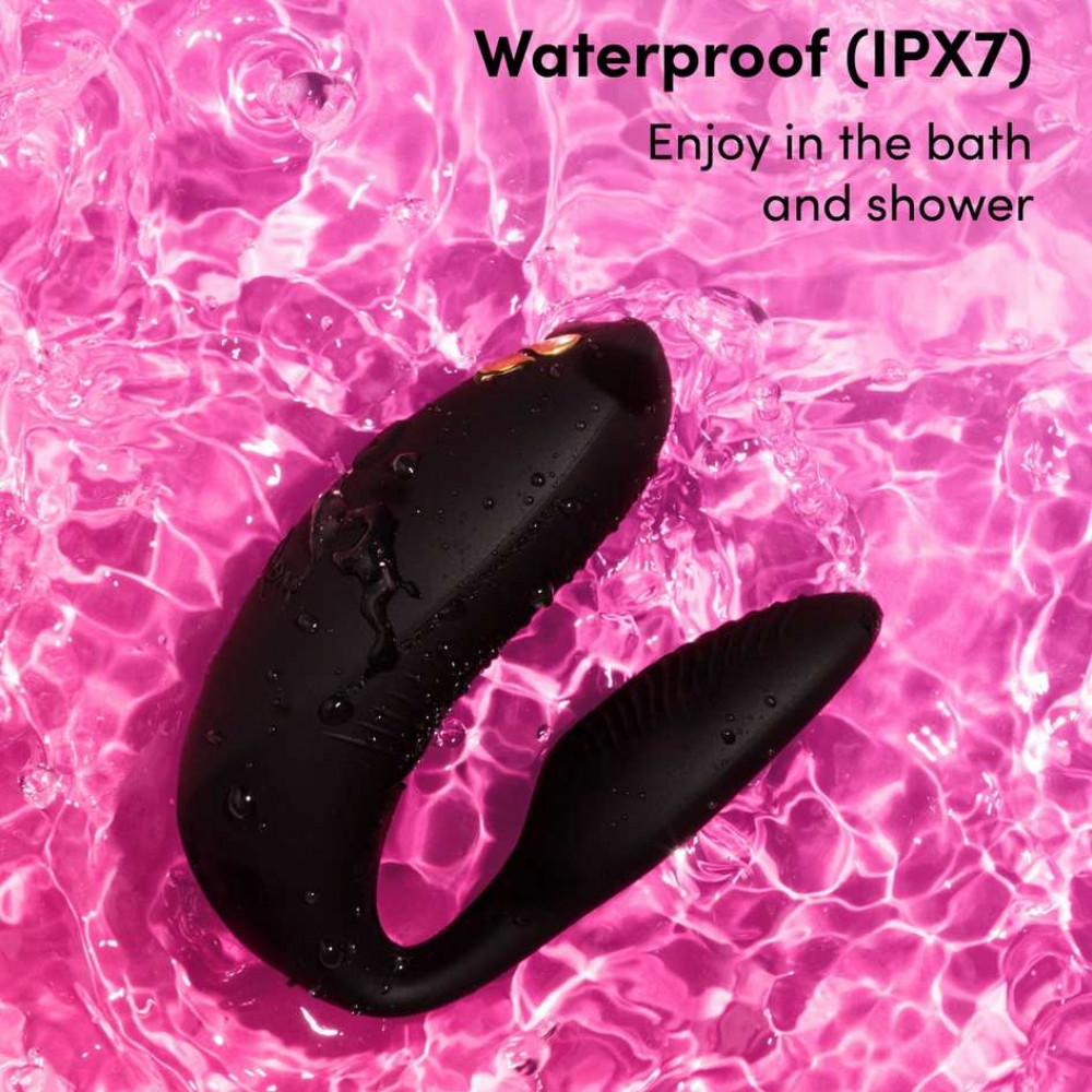 Игрушки для пар - Вибратор для пар We-Vibe Chorus Pro Satin Blackс пультом и приложением, черный 46