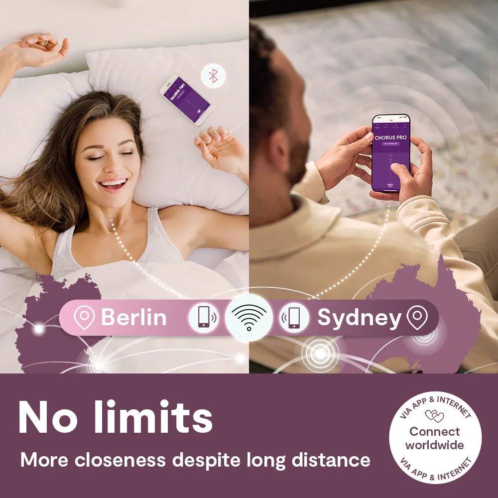 Игрушки для пар - Вибратор для пар We-Vibe Chorus Pro Satin Blackс пультом и приложением, черный 39