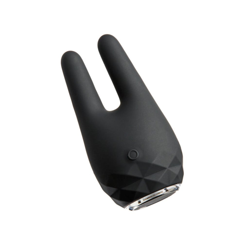 Різне - Кліторальний вібратор з вушками Odeco Baron силіконовий, чорний