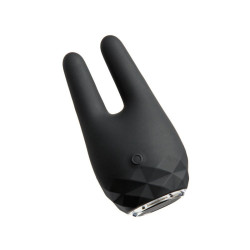 Кліторальний вібратор з вушками Odeco Baron силіконовий, чорний