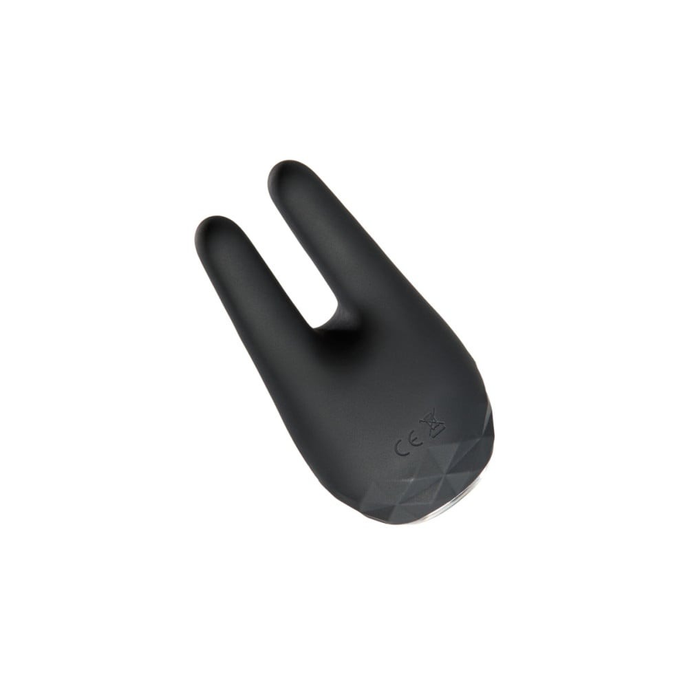 Різне - Кліторальний вібратор з вушками Odeco Baron силіконовий, чорний 1