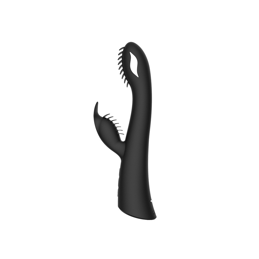 Разное - Вибратор с электростимуляцией Chisa Fierce Euphoria G-GASM и клиторальным рельефным отростком,черный 2