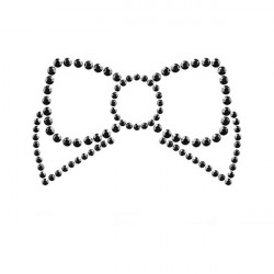 Прикраси для грудей зі стразами MIMI Bow колір: чорний Bijoux Indiscrets (Іспанія)