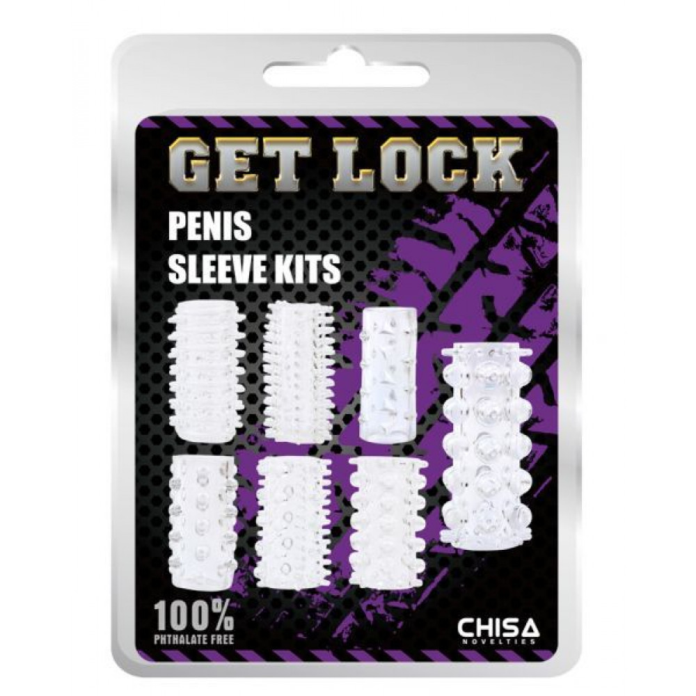 Насадки на член - Набор насадок GK Power Penis Sleeve Kits-Clear 1