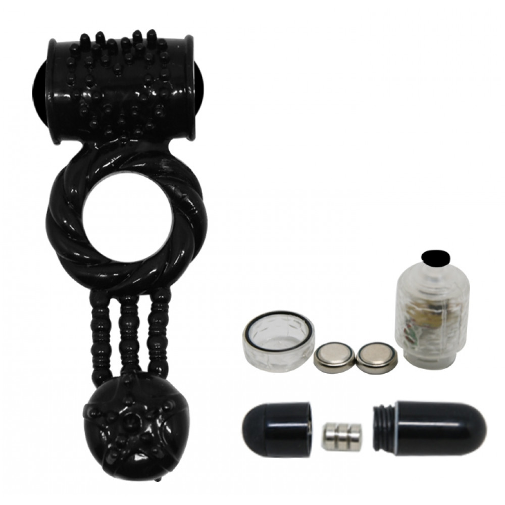 Різне - Ерекційне вібро кільце із стимулятором клітора BAILE Sweet Vibration Ring, BI-014080-1 5