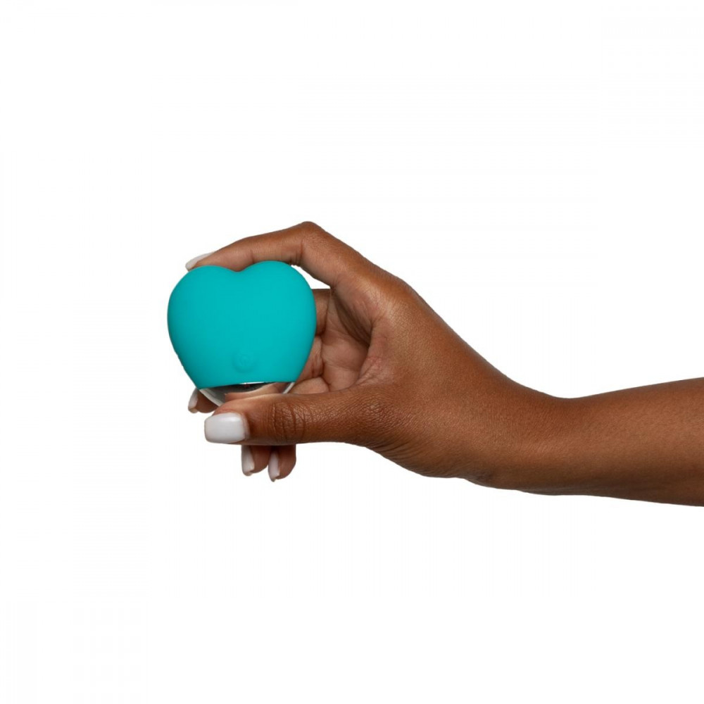 Різне - Вібратор для клітора у формі серця Oron Good Vibes Only, силіконовий, блакитний, 6 см 4