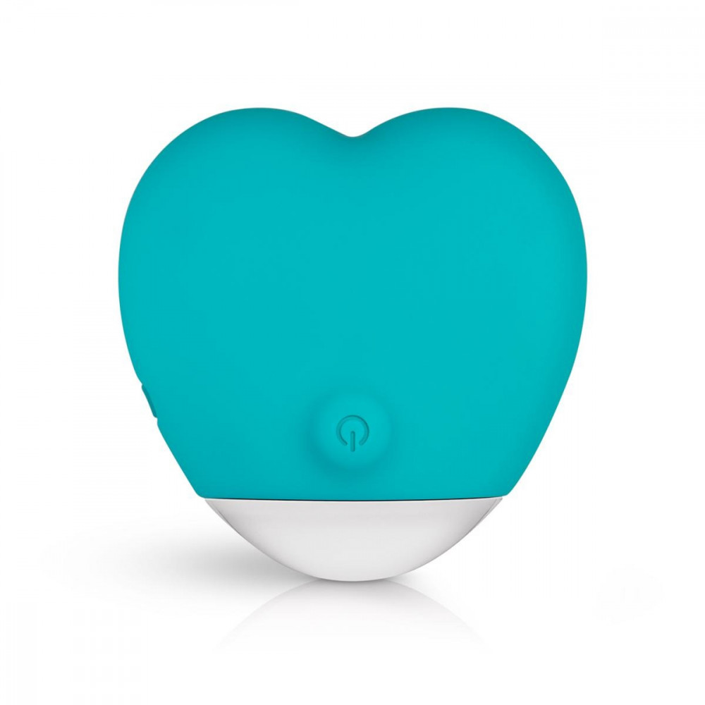 Різне - Вібратор для клітора у формі серця Oron Good Vibes Only, силіконовий, блакитний, 6 см 1