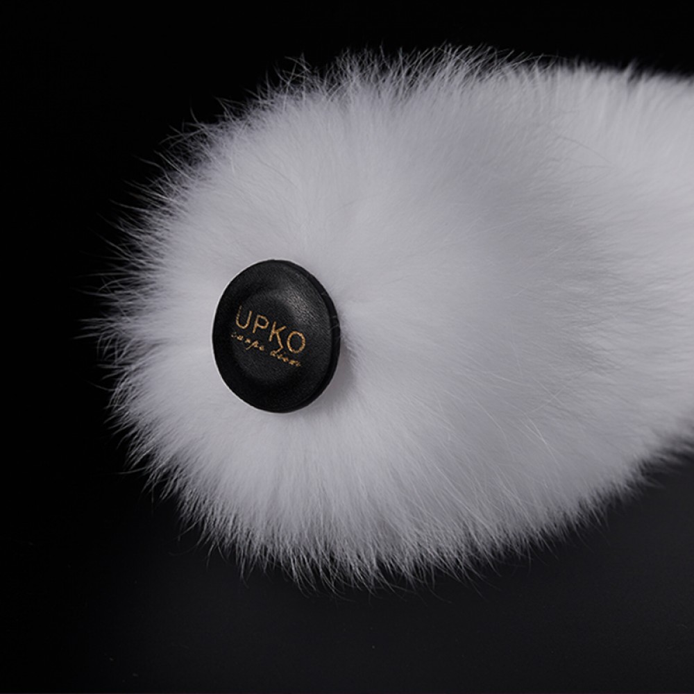Різне - Хвіст на магнітній основі UPKO для Pet Play з лисиного хутра, білий 3