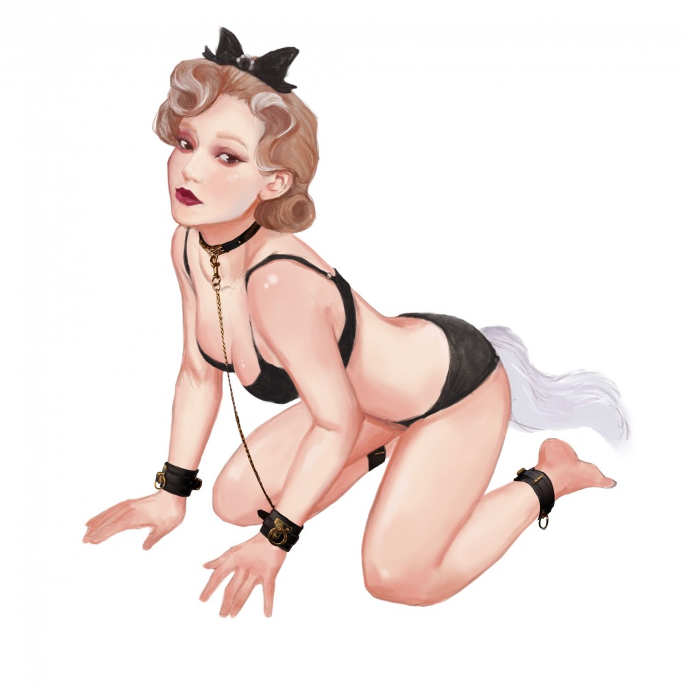 Різне - Хвіст на магнітній основі UPKO для Pet Play з лисиного хутра, білий 7