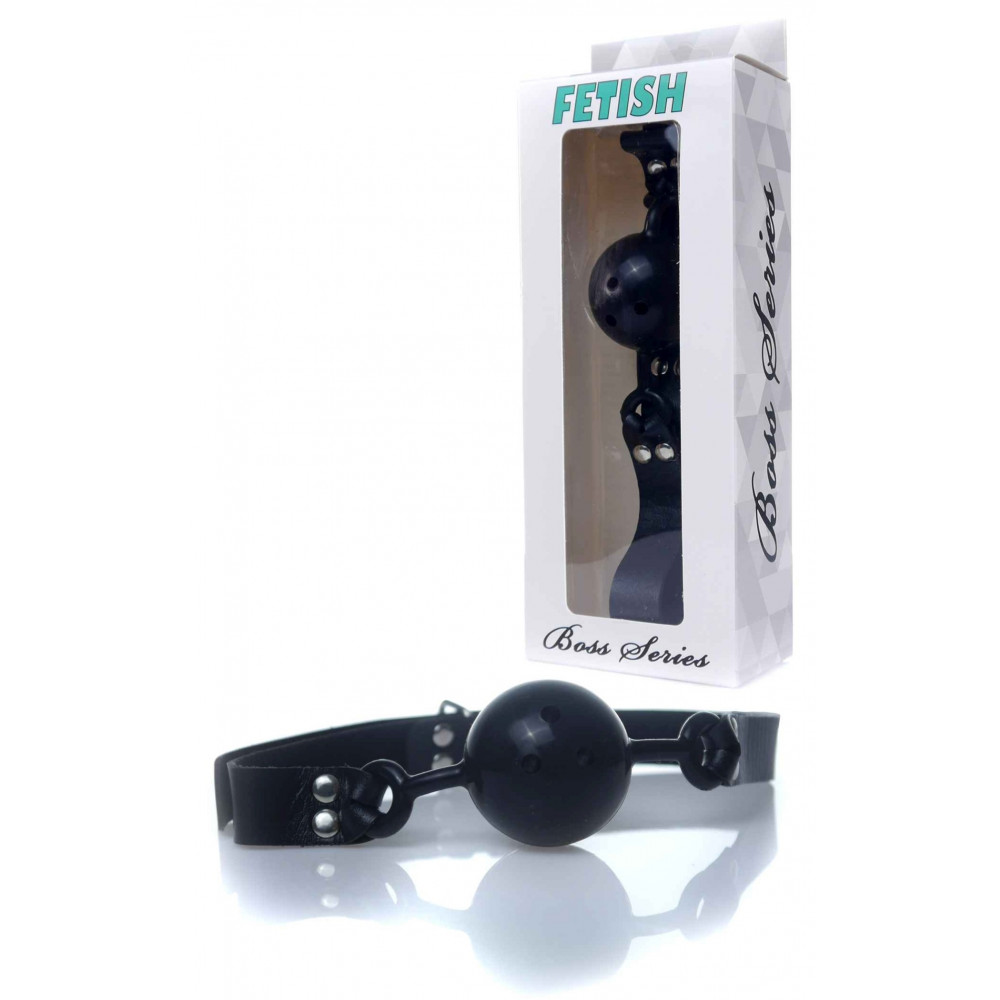 Электростимуляторы - Кляп Fetish Boss Series - Ball Gag rubber Black 1, BS6100031
