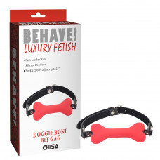 Кляп косточка Chisa Behave Doggle Bone Bit Gag Red