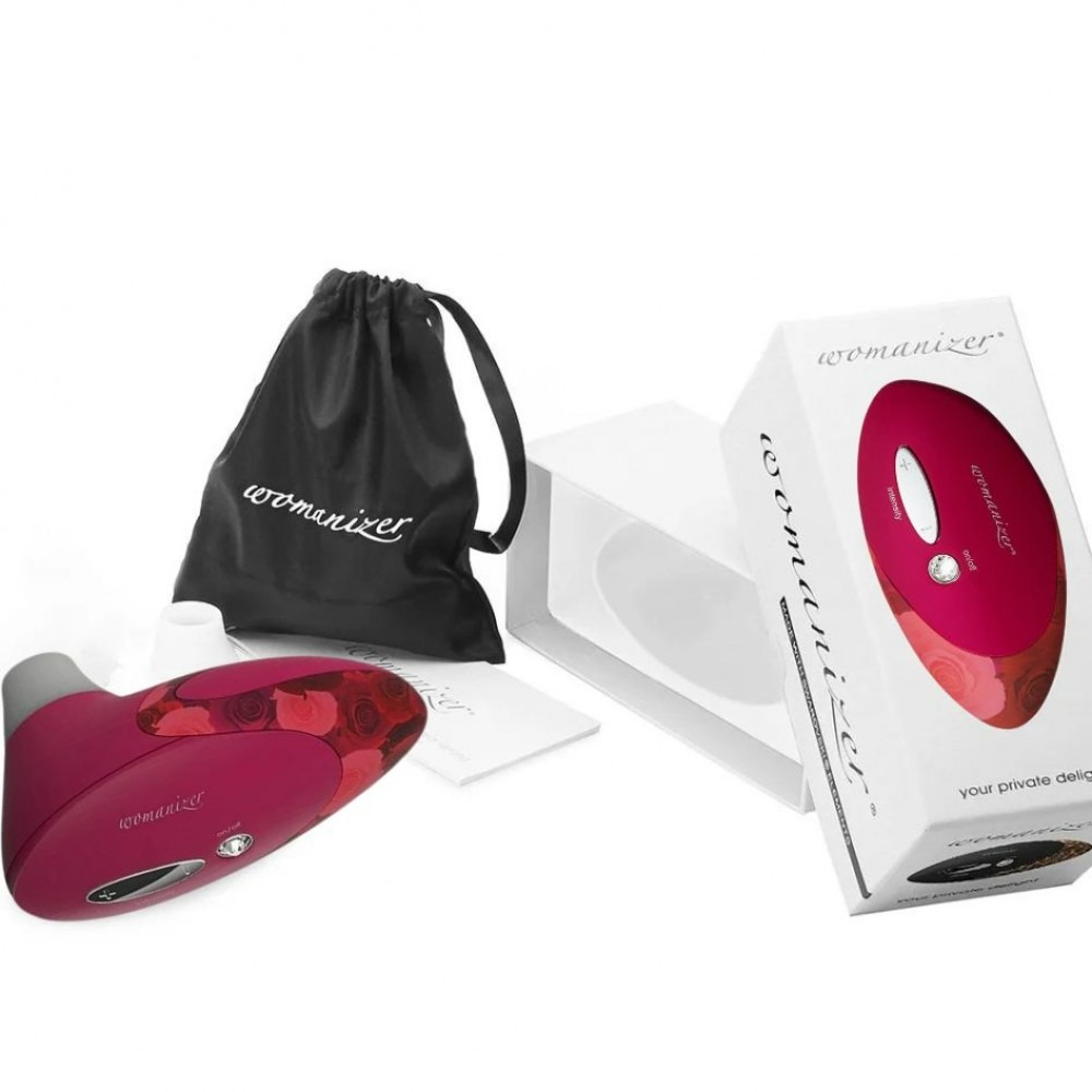 Секс игрушки - Клиторальный стимулятор Womanizer красно-розовый W-500 Red/Rose 1