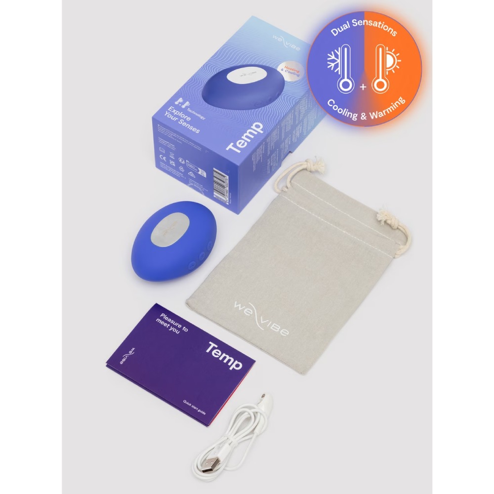 Вібропулі та міні-вібратори - Кліторальний вібратор We-Vibe Temp Lavender Blue з функцією нагрівання та охолодження, синій 64