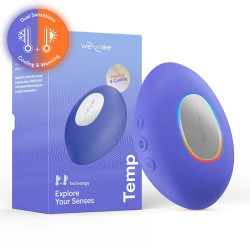 Кліторальний вібратор We-Vibe Temp Lavender Blue з функцією нагрівання та охолодження, синій