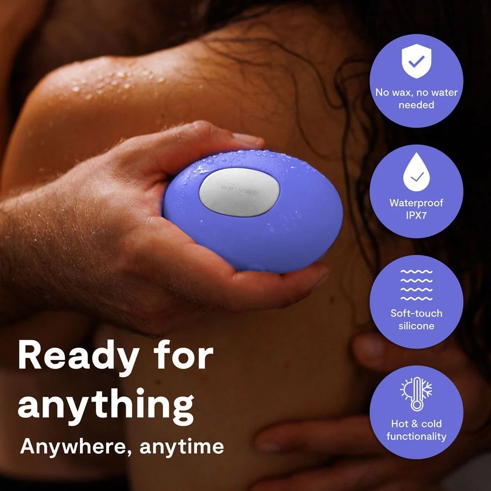 Вібропулі та міні-вібратори - Кліторальний вібратор We-Vibe Temp Lavender Blue з функцією нагрівання та охолодження, синій 40