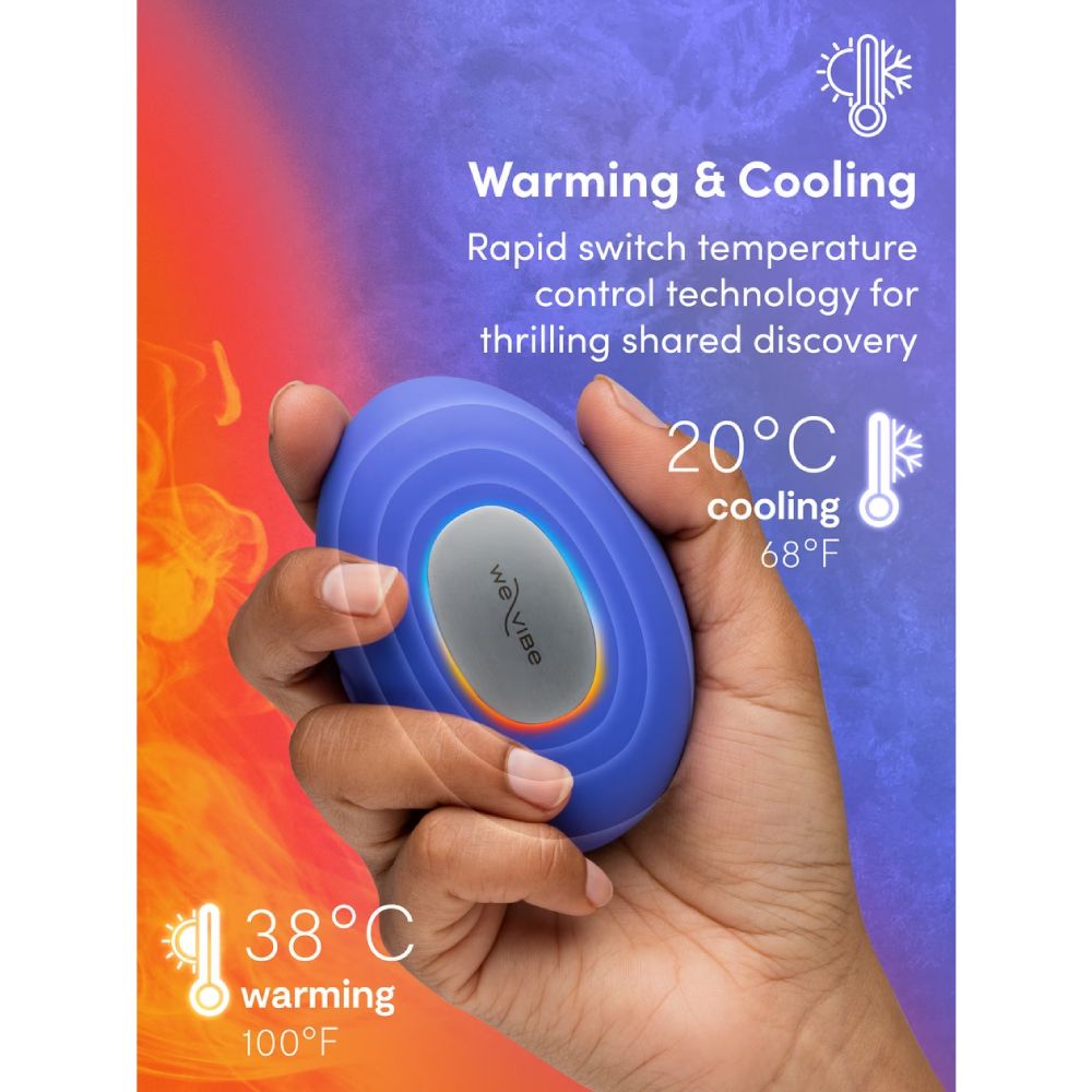 Вібропулі та міні-вібратори - Кліторальний вібратор We-Vibe Temp Lavender Blue з функцією нагрівання та охолодження, синій 37