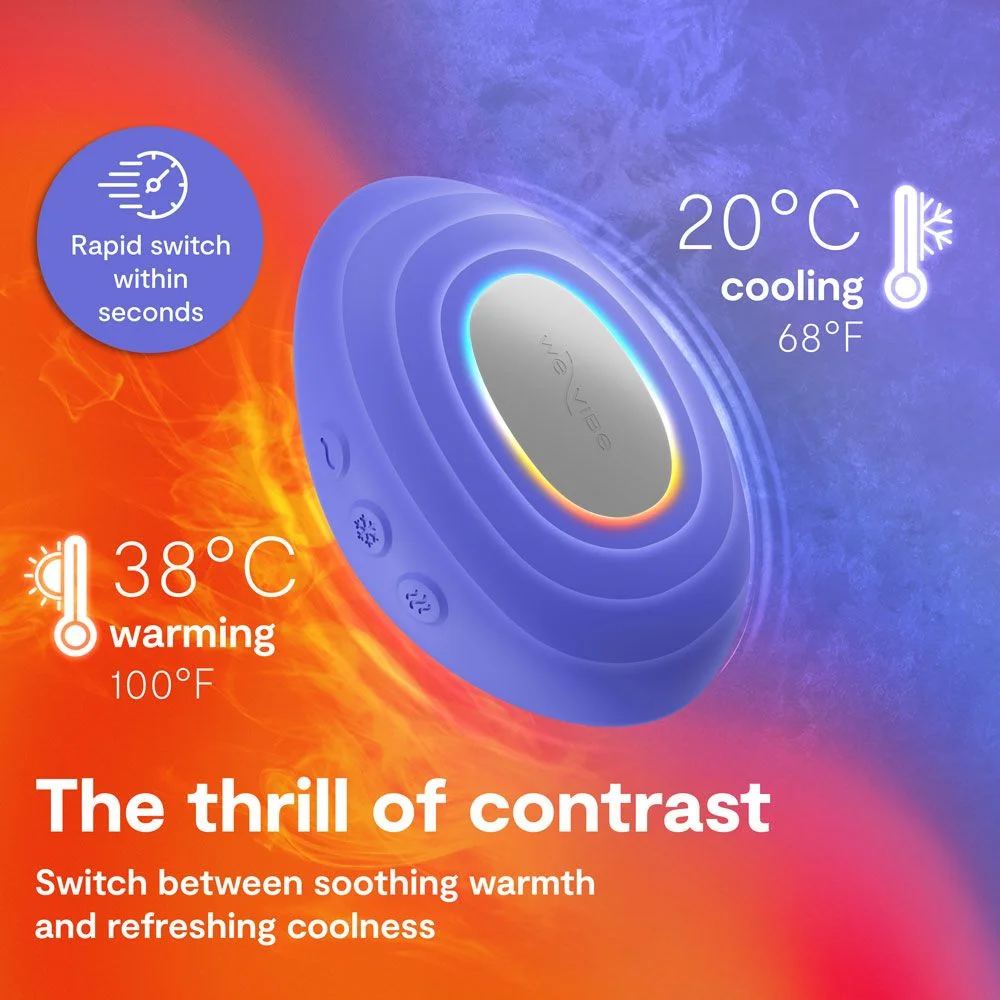 Вібропулі та міні-вібратори - Кліторальний вібратор We-Vibe Temp Lavender Blue з функцією нагрівання та охолодження, синій 35